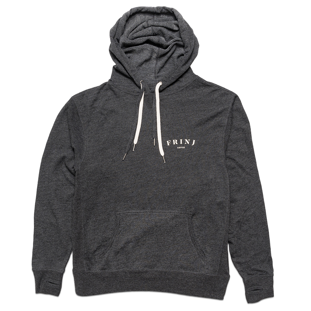 Frinj terry hooded pullover