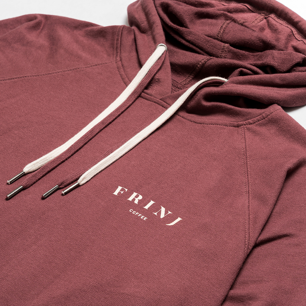 Frinj terry hooded pullover