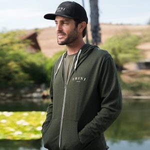 Frinj terry zip hood